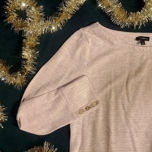Talbots sweater champagne color with metallic gold sparkle 🌟